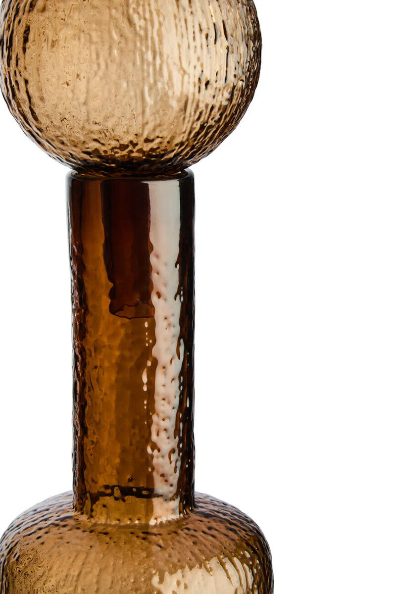 Galea Small Textured Brown Glass Bottle