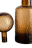 Galea Small Textured Brown Glass Bottle