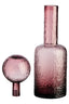 Galea Small Textured Pink Glass Bottle