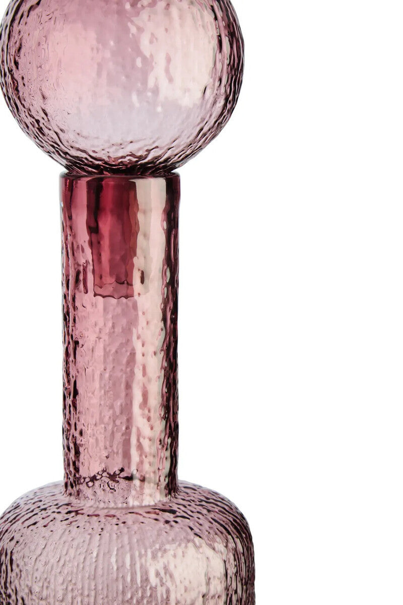 Galea Small Textured Pink Glass Bottle