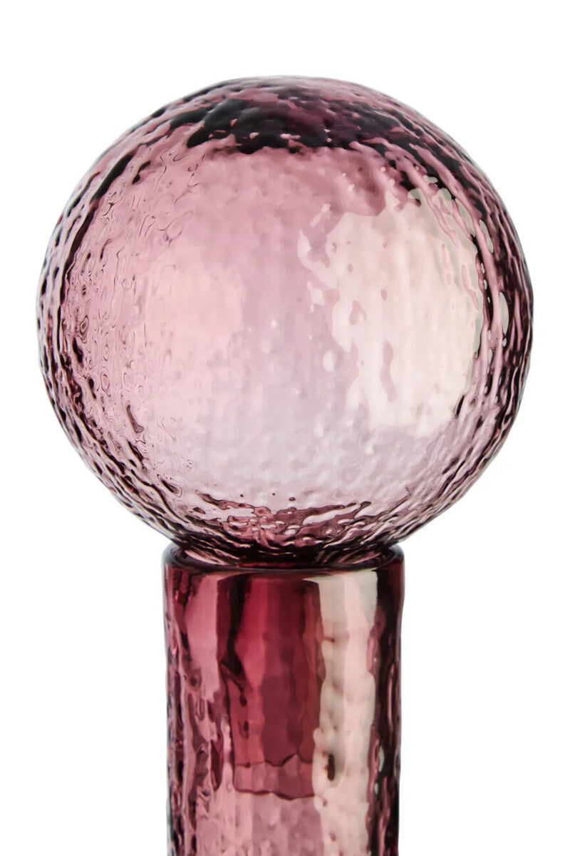 Galea Small Textured Pink Glass Bottle