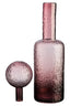 Galea Large Textured Pink Glass Bottle