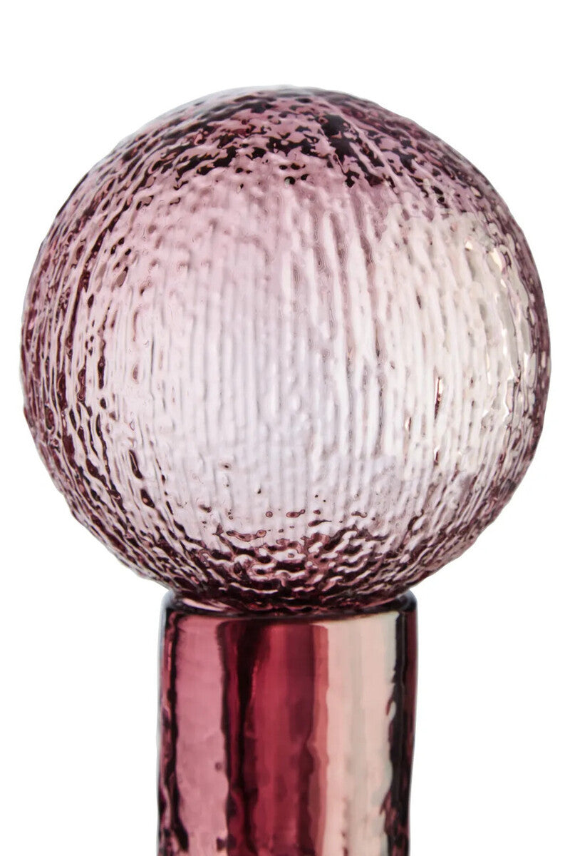 Galea Large Textured Pink Glass Bottle