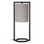 Lara Black Metal Table Lamp with Grey Shade