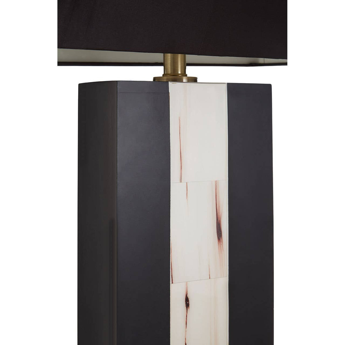 Hoxton Marble Table Lamp with Black Shade