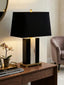 Hoxton Marble Table Lamp with Black Shade