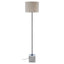 Murdoch Natural Linen Shade With White Marble Base Floor Lamp