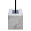 Murdoch Natural Linen Shade With White Marble Base Floor Lamp