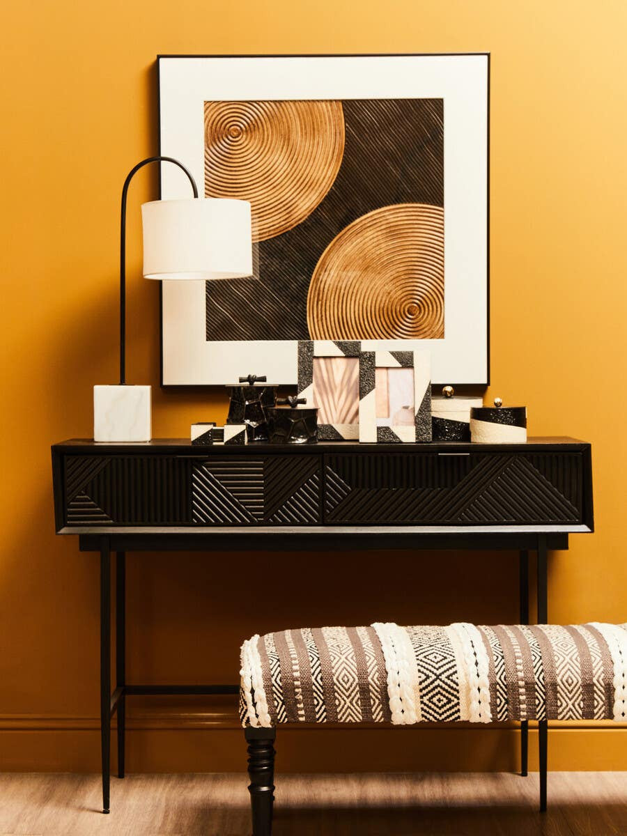Murdoch Curved Table Lamp with Marble Base
