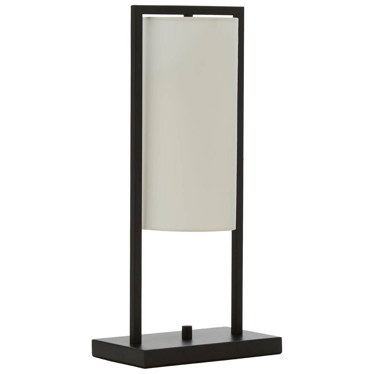 Atkins Black Finish Table Lamp with White Shade