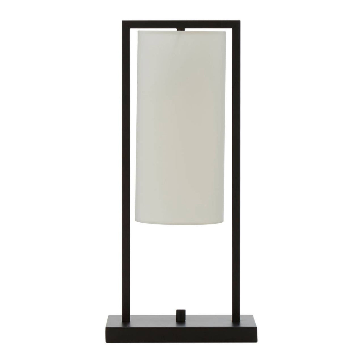 Atkins Black Finish Table Lamp with White Shade