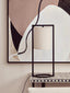 Atkins Black Finish Table Lamp with White Shade