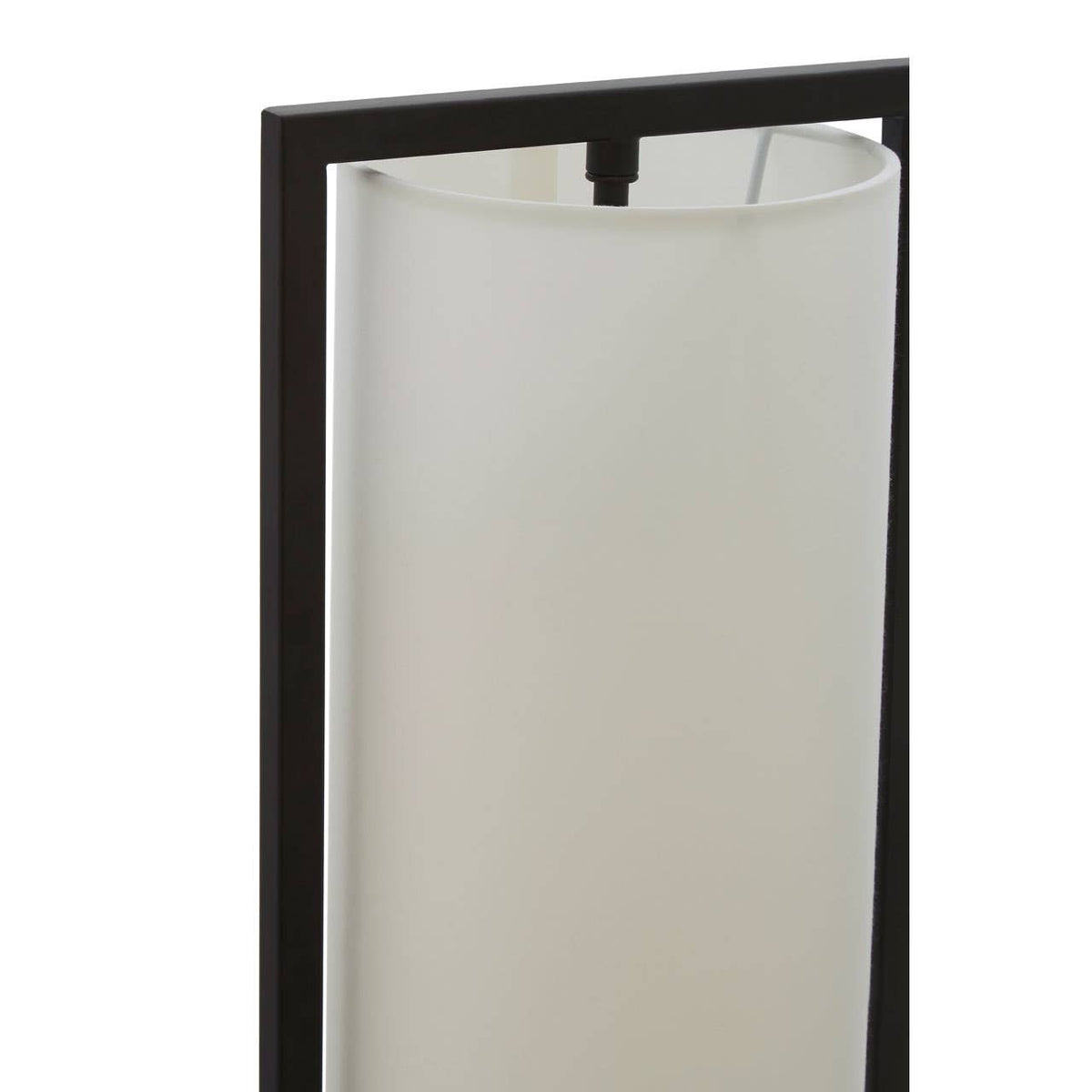 Atkins Black Finish Table Lamp with White Shade