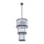 Salasco 3 Tier Black Finish Glass Chandelier