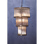 Salasco 3 Tier Black Finish Glass Chandelier