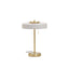 Rogano White Shade with Gold Finish Frame Table Lamp