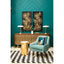 Rogano White Shade with Gold Finish Frame Table Lamp