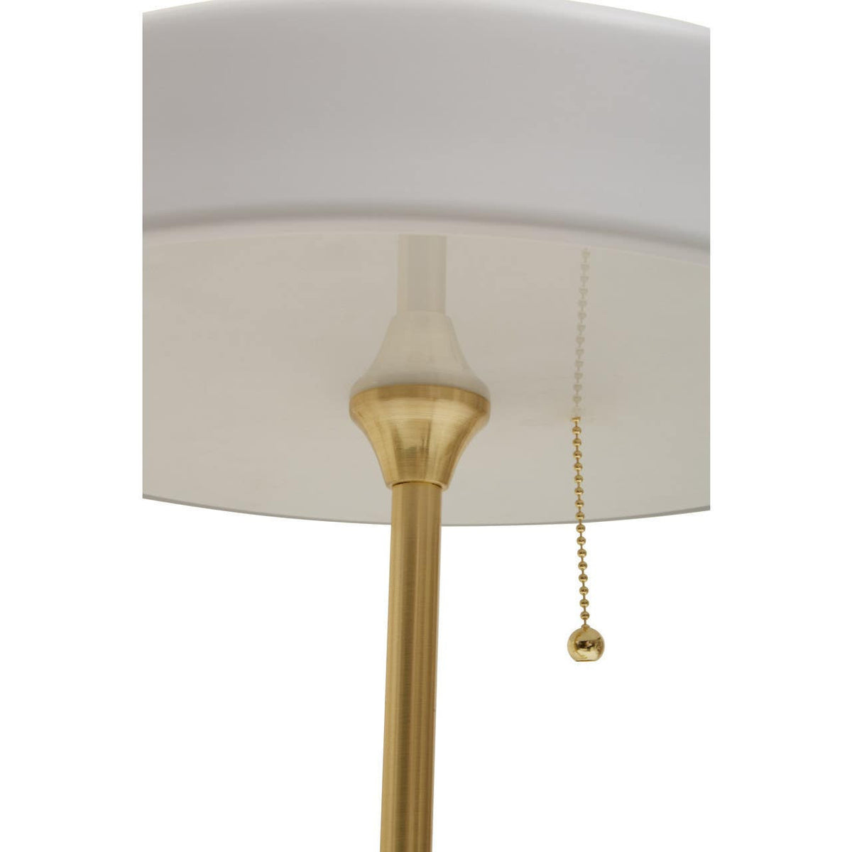 Rogano White Shade with Gold Finish Frame Table Lamp