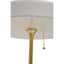 Rogano White Shade with Gold Finish Frame Table Lamp