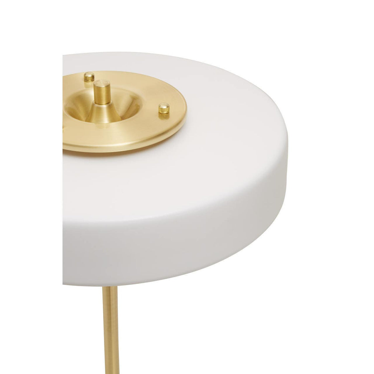 Rogano White Shade with Gold Finish Frame Table Lamp