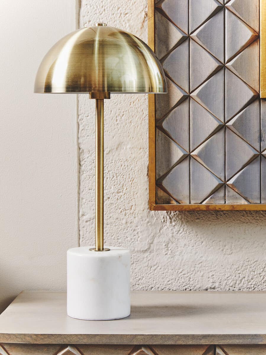Murdoch Table Lamp with White Marble Base