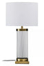 Lily White and Gold Table Lamp