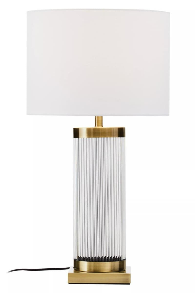 Lily White and Gold Table Lamp