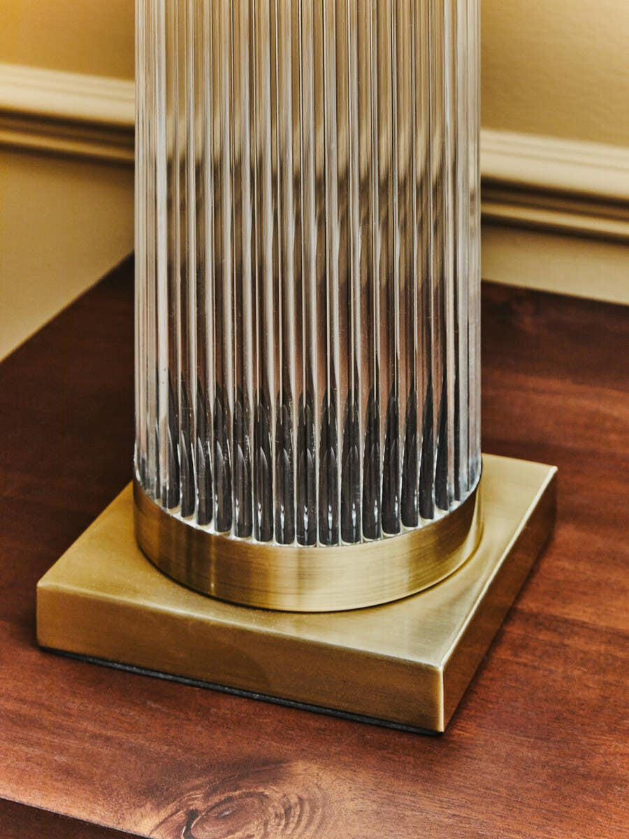 Lily White and Gold Table Lamp