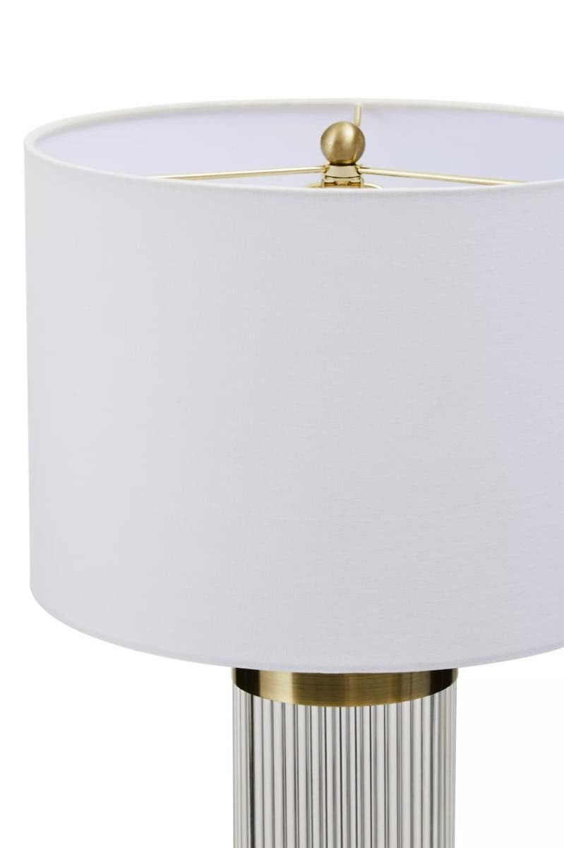 Lily White and Gold Table Lamp