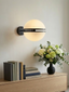 Abira Matt Black Ball Wall Light