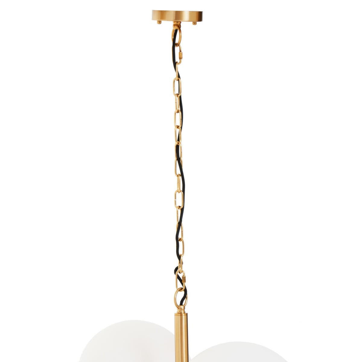 Abira Four Ball Brass Pendant Light