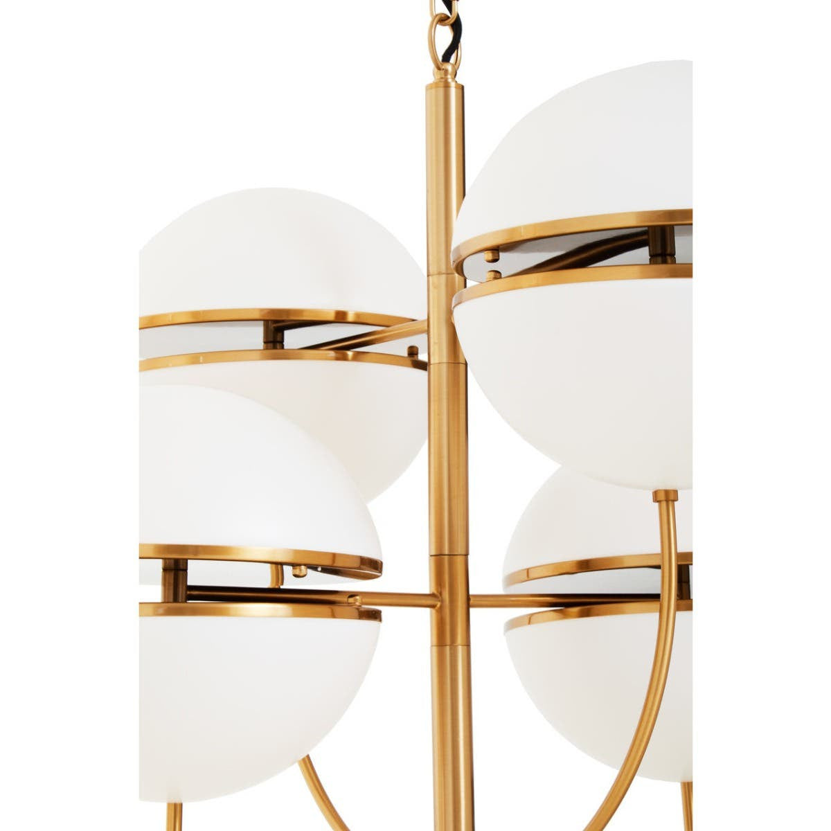 Abira Four Ball Brass Pendant Light