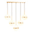 Abira Five Ball Brass Pendant Light