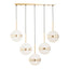 Abira Five Ball Brass Pendant Light