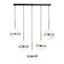 Abira Five Ball Matt Black Pendant Light