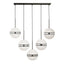 Abira Five Ball Matt Black Pendant Light