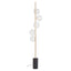 Abira Black Marble and Brass 5 Bulb Floor Lamp