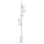 Abira White Marble and Brass Finish 5 Bulb Floor Lamp