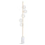 Abira White Marble and Brass Finish 5 Bulb Floor Lamp