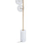 Abira White Marble and Brass Finish 5 Bulb Floor Lamp
