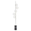 Abira Black Marble and Nickel Finish 5 Bulb Floor Lamp