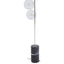 Abira Black Marble and Nickel Finish 5 Bulb Floor Lamp