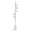 Abira White Marble and Nickel Finish 5 Bulb Floor Lamp