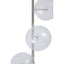 Abira White Marble and Nickel Finish 5 Bulb Floor Lamp