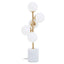 Abira White Marble and Brushed Brass 5 Bulb Table Lamp