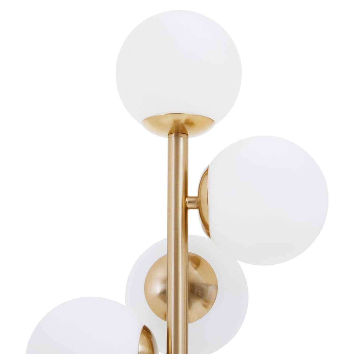 Abira White Marble and Brushed Brass 5 Bulb Table Lamp