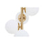 Abira White Marble and Brushed Brass 5 Bulb Table Lamp