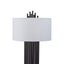Impero Black Table Lamp with White Linen Shade