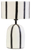Carta Black and White Stripe Papier Mache Table Lamp