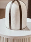 Carta Black and White Stripe Papier Mache Table Lamp